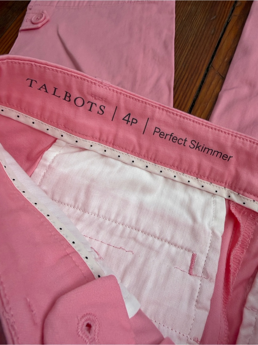 Talbots Pink Perfect Skimmer Slim-Leg Pants - Picture 4 of 6
